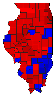 2010 Illinois County Map of General Election Results for Attorney General