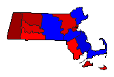 2010 Massachusetts County Map of General Election Results for Governor