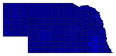 2010 Nebraska County Map of General Election Results for Governor