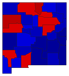 2010 New Mexico County Map of General Election Results for Secretary of State