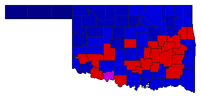 2010 Oklahoma County Map of General Election Results for Insurance Commissioner