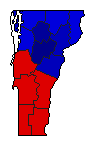 2010 Vermont County Map of Republican Primary Election Results for Lt. Governor
