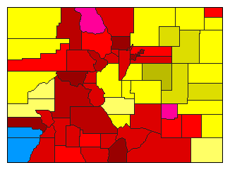 2010 Colorado County Map of General Election Results for Governor