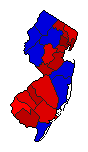 2012 New Jersey County Map of General Election Results for President