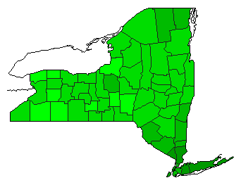 2012 New York County Map of Republican Primary Election Results for President