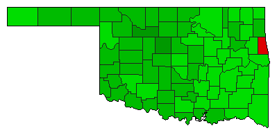 2012 Oklahoma County Map of General Election Results for Referendum