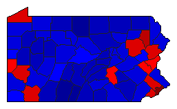 2012 Pennsylvania County Map of General Election Results for State Auditor