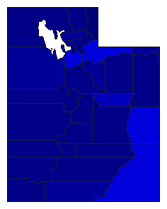 2012 Utah County Map of General Election Results for President