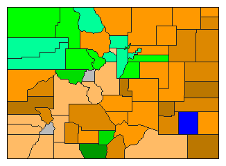 2012 Colorado County Map of Republican Primary Election Results for President