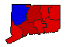 2012 Connecticut County Map of General Election Results for President