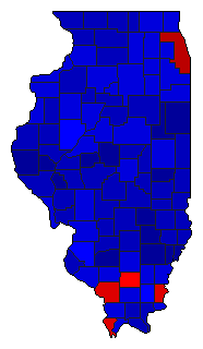 2014 Illinois County Map of General Election Results for Comptroller General