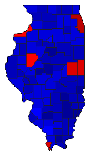 2014 Illinois County Map of General Election Results for State Treasurer