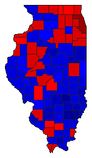 2014 Illinois County Map of General Election Results for Attorney General
