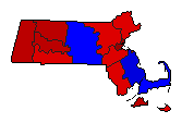 2014 Massachusetts County Map of General Election Results for State Treasurer
