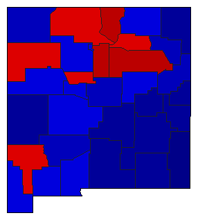 2014 New Mexico County Map of General Election Results for Secretary of State