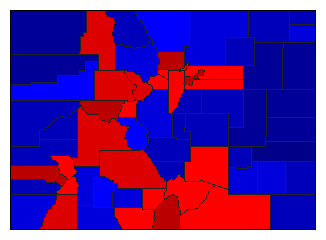 2014 Colorado County Map of General Election Results for Secretary of State