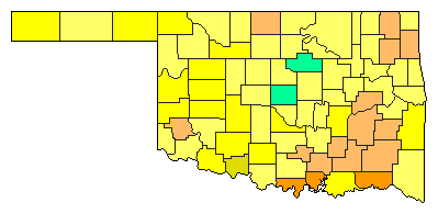 2016 Oklahoma County Map of Republican Primary Election Results for President