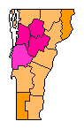 2016 Vermont County Map of Republican Primary Election Results for President