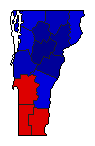 2016 Vermont County Map of Republican Primary Election Results for Governor