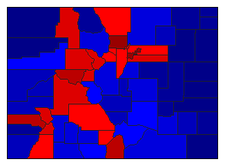 2016 Colorado County Map of General Election Results for President