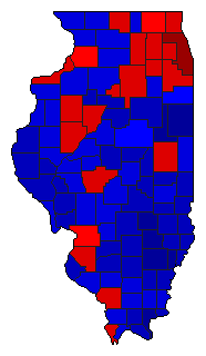2018 Illinois County Map of General Election Results for Comptroller General