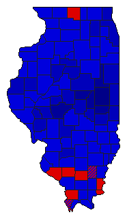 2018 Illinois County Map of Republican Primary Election Results for Attorney General