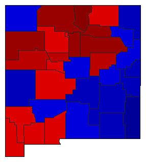 2018 New Mexico County Map of General Election Results for Secretary of State