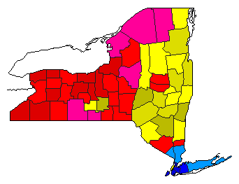 2018 New York County Map of Democratic Primary Election Results for Attorney General