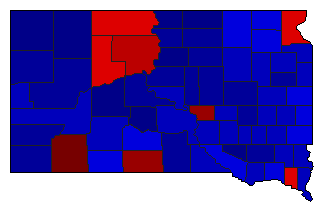 2018 South Dakota County Map of General Election Results for State Treasurer