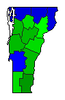 2018 Vermont County Map of General Election Results for Lt. Governor