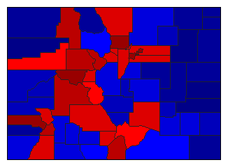 2018 Colorado County Map of General Election Results for Governor