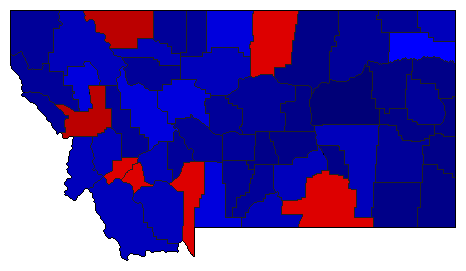2020 Montana County Map of General Election Results for President