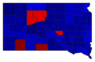 2020 South Dakota County Map of General Election Results for Senator
