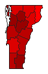 2020 Vermont County Map of General Election Results for US Representative