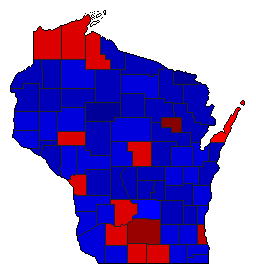 2020 Wisconsin County Map of General Election Results for President