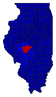 2022 Illinois County Map of Republican Primary Election Results for Secretary of State