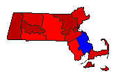 2022 Massachusetts County Map of General Election Results for State Auditor