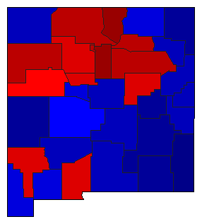 2022 New Mexico County Map of General Election Results for Governor