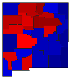 2022 New Mexico County Map of General Election Results for Secretary of State