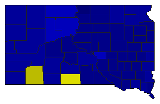 2022 South Dakota County Map of General Election Results for US Representative