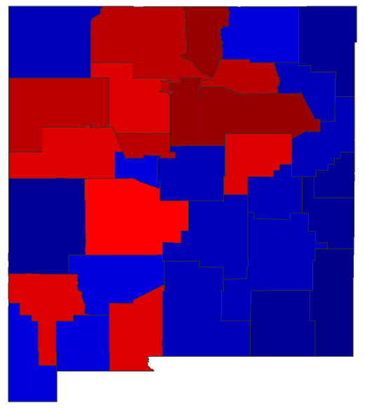 2022 Secretary of State General Election - New Mexico Election County Map