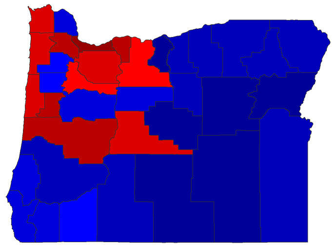 2020 Senatorial General Election - Oregon Election County Map