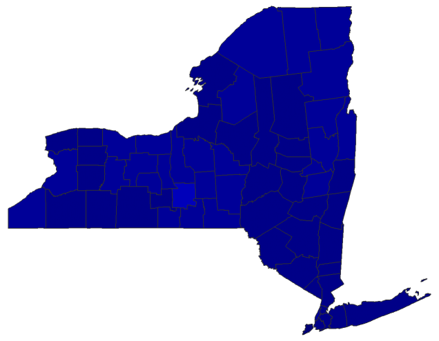 2024 Presidential Republican Primary - New York Election County Map
