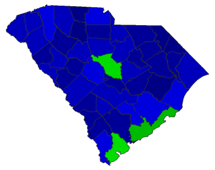 2024 Presidential Republican Primary - South Carolina Election County Map