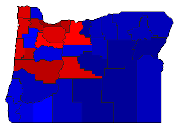 2020 Oregon County Map of General Election Results for Senator