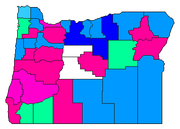 1912 Oregon County Map of General Election Results for Senator