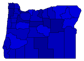 1924 Oregon County Map of General Election Results for Senator