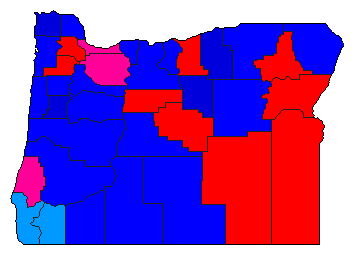1926 Oregon County Map of General Election Results for Senator