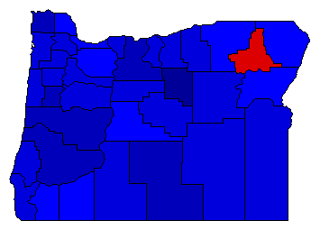 1932 Oregon County Map of General Election Results for Senator