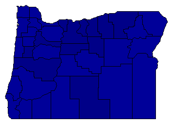 1942 Oregon County Map of General Election Results for Senator